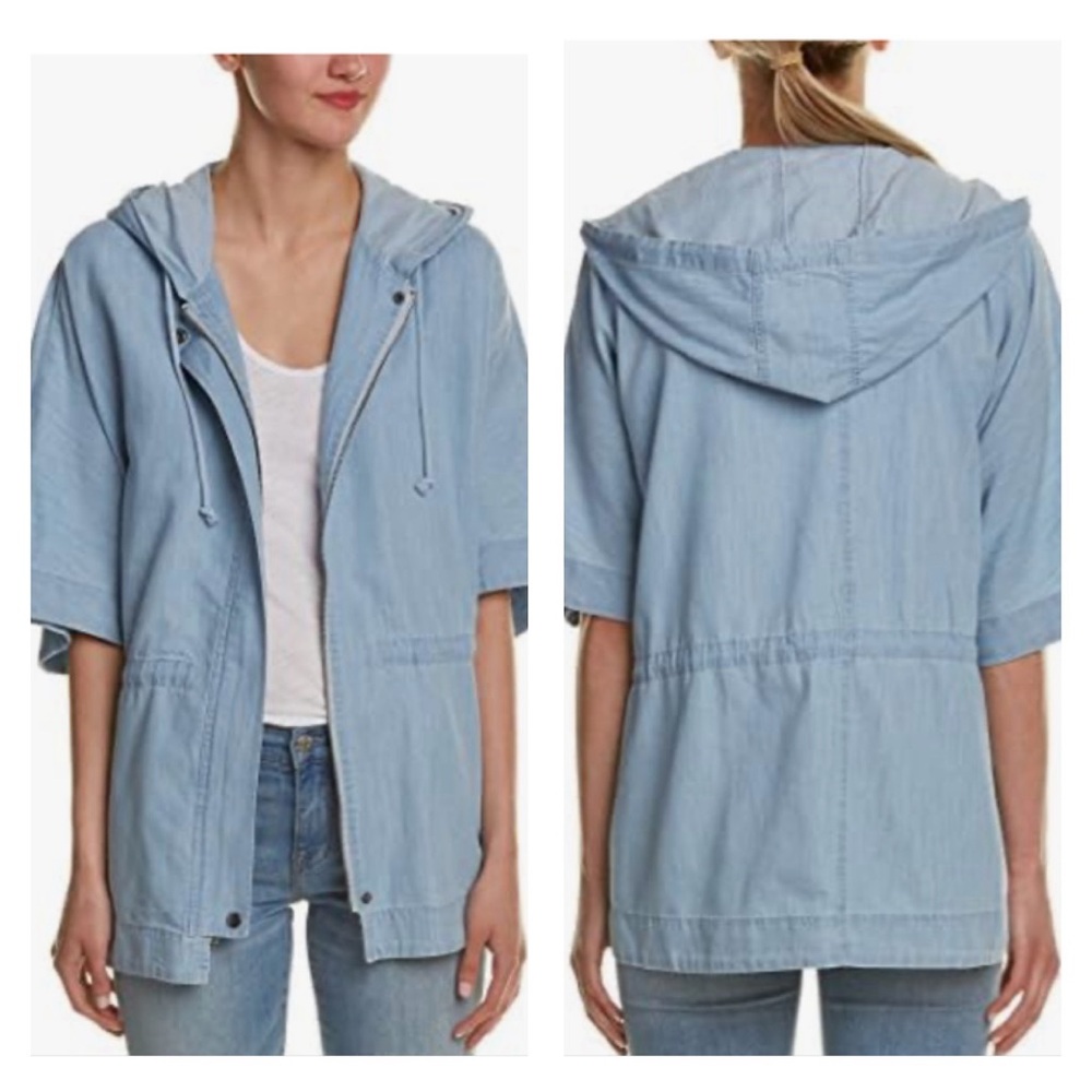 Jack by BB Dakota Women's Adobo Washed Out Chambray Hooded Jacket